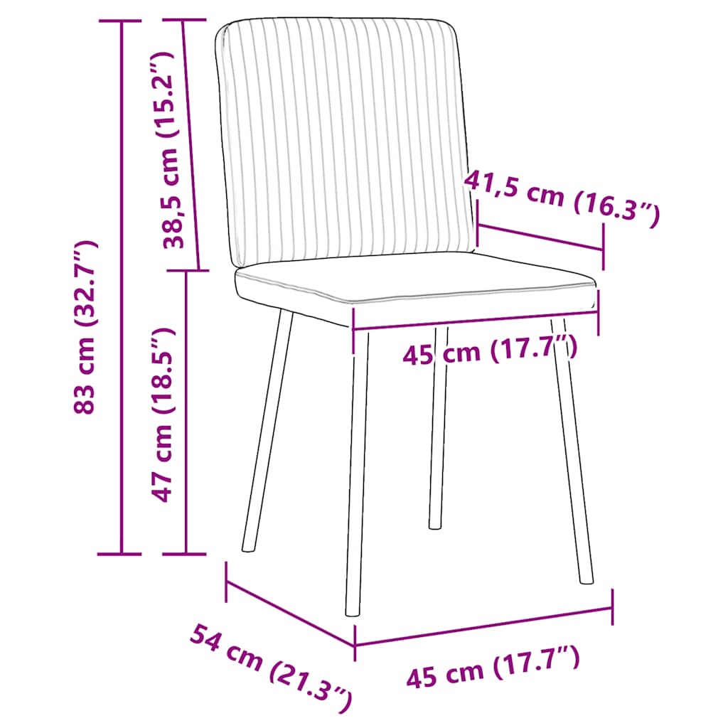Esszimmerstühle 2 Stk. Gelb Samt