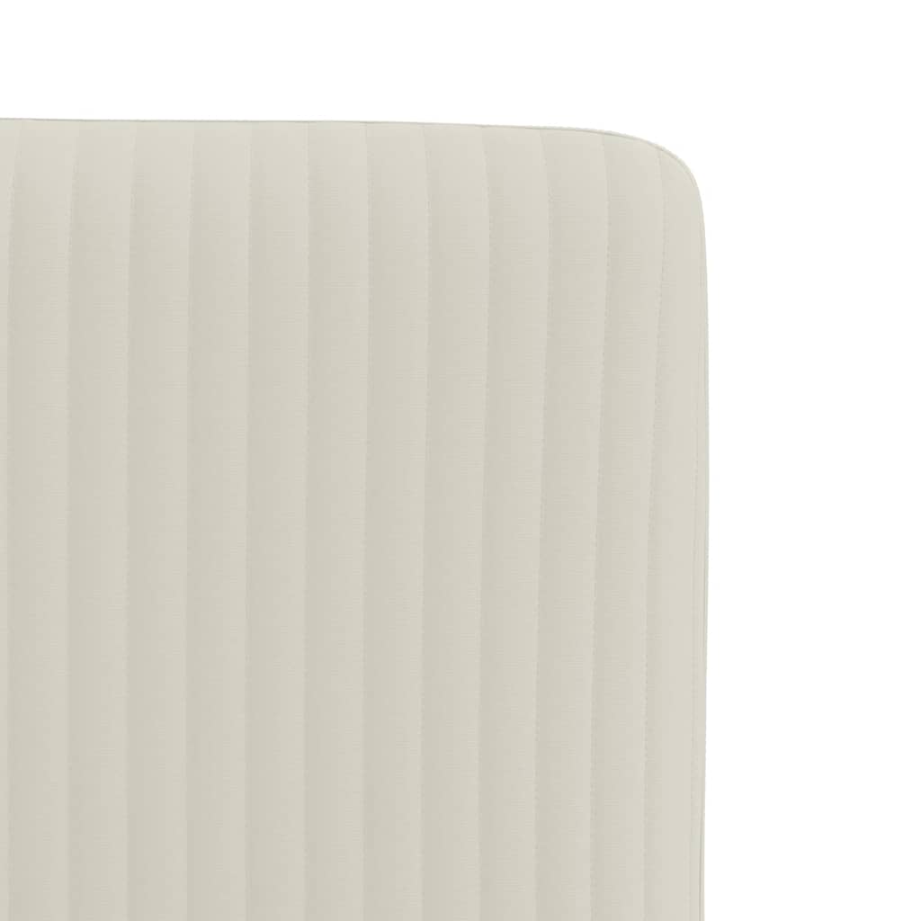 Esszimmerstühle 2 Stk. Creme Samt