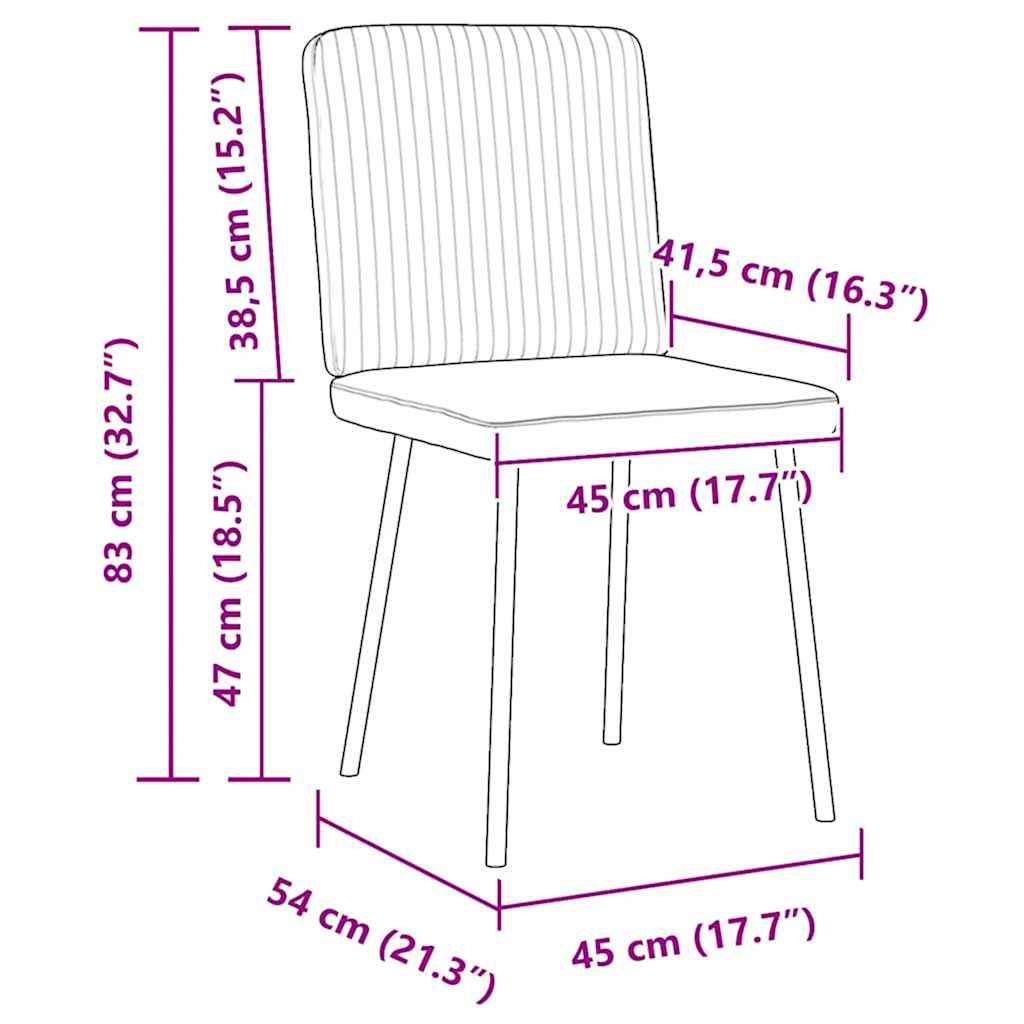 Esszimmerstühle 2 Stk. Creme Samt