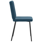 Esszimmerstühle 2 Stk. Blau Samt
