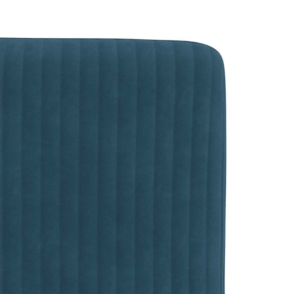 Esszimmerstühle 2 Stk. Blau Samt