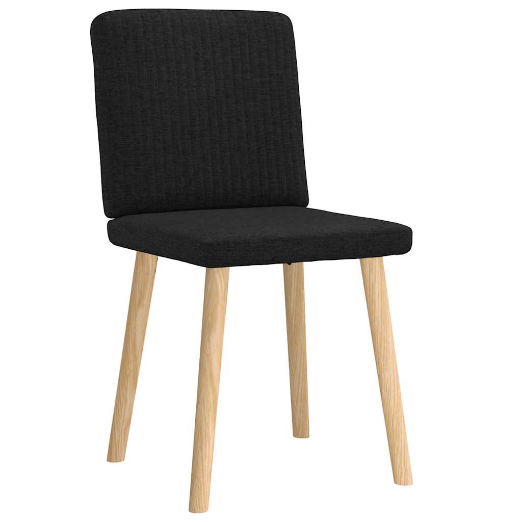 Esszimmerstühle 2 Stk. Schwarz Stoff