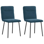 Esszimmerstühle 2 Stk. Blau Samt