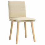 Esszimmerstühle 2 Stk. Creme Stoff