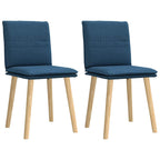 Esszimmerstühle 2 Stk. Blau Stoff