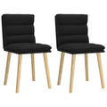 Esszimmerstühle 2 Stk. Schwarz Stoff