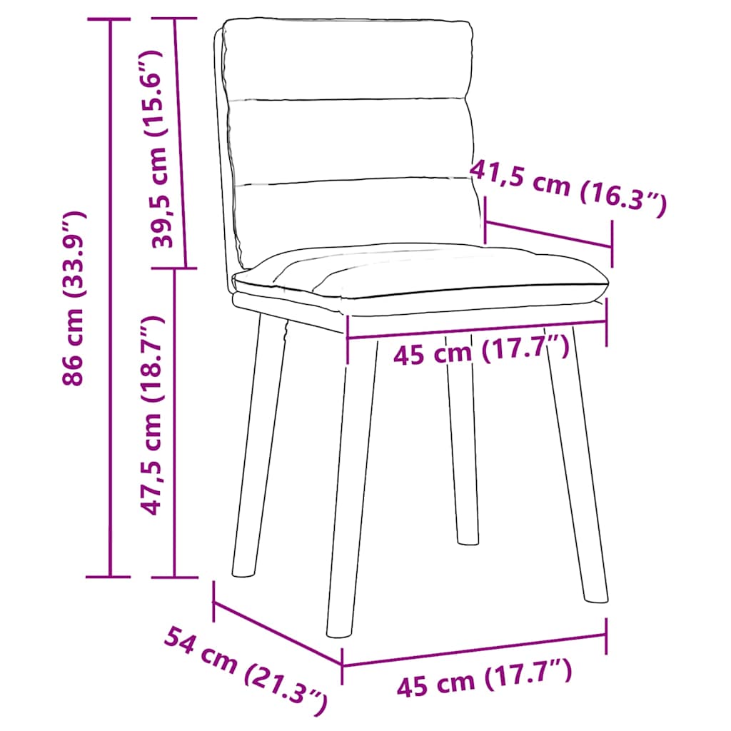 Esszimmerstühle 2 Stk. Schwarz Stoff