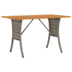 6-tlg. Garten-Sofagarnitur mit Kissen Grau Poly Rattan