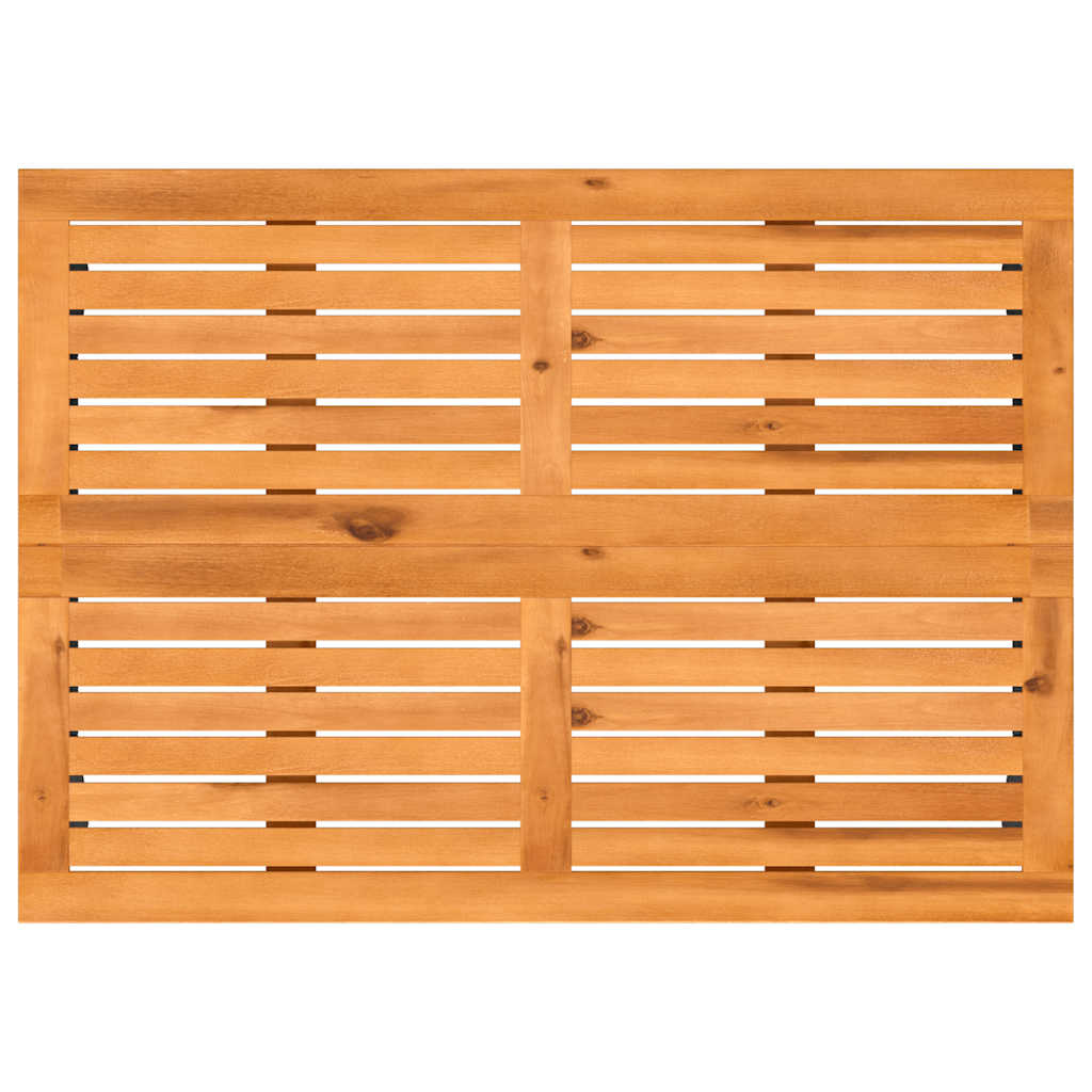 Gartentisch mit Akazienholzplatte 105x75x72 cm Poly Rattan