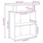 Empfangstheke Betongrau 100x40x104 cm Holzwerkstoff