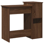 Schreibtisch mit Regal Braun Eichen-Optik 84x40x78 cm
