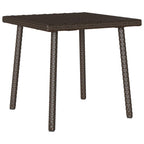 Garten-Couchtisch Rechteckig Braun 40x40x37 cm Poly Rattan