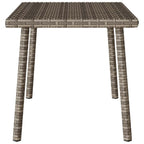 Garten-Couchtisch Rechteckig Grau 60x40x37 cm Poly Rattan
