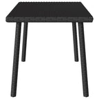 Garten-Couchtisch Rechteckig Schwarz 80x40x37 cm Poly Rattan