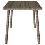 Garten-Couchtisch Rechteckig Grau 80x40x37 cm Poly Rattan