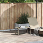 Garten-Couchtisch Rechteckig Hellgrau 80x40x37 cm Poly Rattan