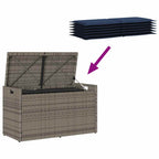 Outdoor-Sitzbank mit Stauraum und Kissen Grau 100 cm