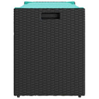 Outdoor-Sitzbank mit Stauraum und Kissen Schwarz 100 cm
