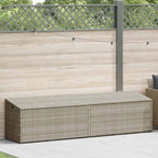 Garten-Auflagenbox Hellgrau 220x50x58 cm Poly Rattan