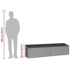 Garten-Auflagenbox Hellgrau 220x50x58 cm Poly Rattan