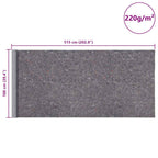 Rutschfestes Malervlies 5 m 220 g/m² Grau
