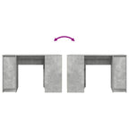 Schreibtisch Betongrau 120x42x76 cm Holzwerkstoff