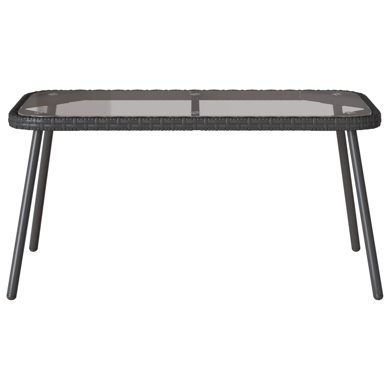 Couchtisch Schwarz 90 x 45 x 43 cm Poly-Rattan