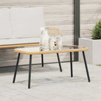 Couchtisch Braun und Schwarz 90 x 45 x 43 cm Poly-Rattan