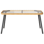 Couchtisch Braun und Schwarz 90 x 45 x 43 cm Poly-Rattan
