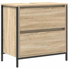 Badezimmermöbel-Set mit Regal mit Tür 5 pcs Beige Holzwerkstoff