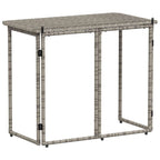 Gartentisch Klappbar Grau 90x51x75 cm Poly Rattan
