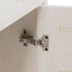 Badezimmermöbel-Set 3 pcs Antik Weiß Massives Kiefernholz