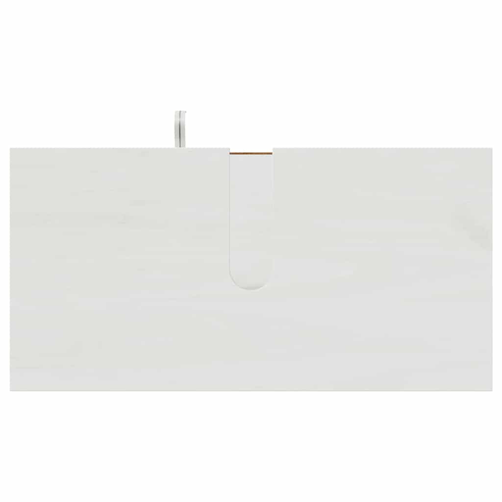 Badezimmermöbel-Set 3 pcs Antik Weiß Massives Kiefernholz