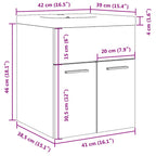 2-tlg. Badmöbel-Set Artisan-Eiche Holzwerkstoff