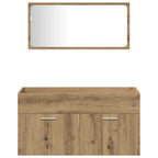 3-tlg. Badmöbel-Set Artisan-Eiche Holzwerkstoff