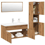 4-tlg. Badmöbel-Set Artisan-Eiche Holzwerkstoff