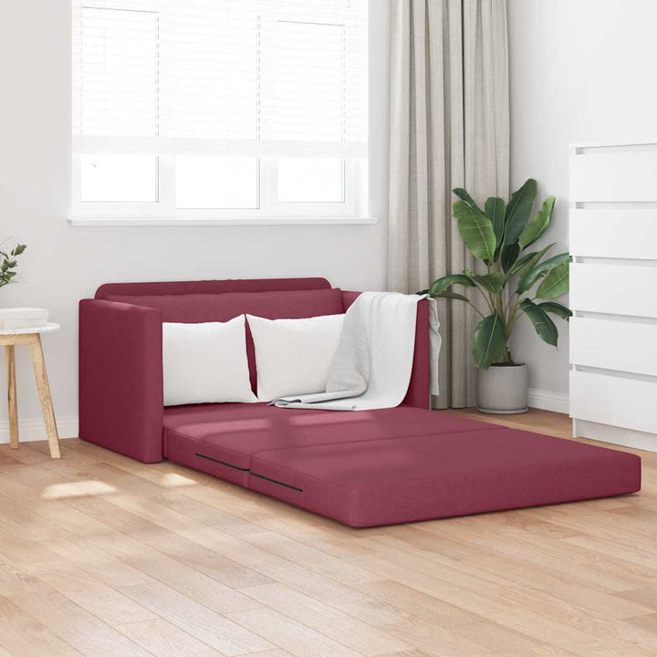 Sofa Bett Weinrot 124 x 71 x 78 cm Stoff