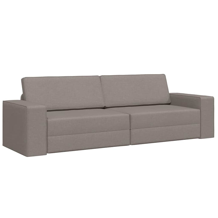 Bodensofa-Bett Taupe 245 x 78 x 77 cm Stoff