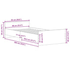 Bettgestell ohne Matratze Artisan-Eiche 90x200cm Holzwerkstoff