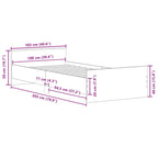 Bettgestell ohne Matratze Altholz-Optik 100x200cm Holzwerkstoff