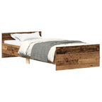 Bettgestell ohne Matratze Altholz-Optik 90x190cm Holzwerkstoff