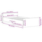 Bettgestell ohne Matratze Altholz-Optik 90x190cm Holzwerkstoff