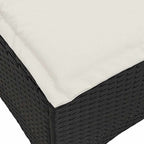 3tlg. Garten-Sofagarnitur mit Kissen L-Form Schwarz Poly Rattan