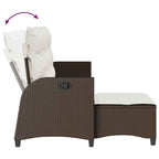 3-tlg. Garten-Sofagarnitur mit Kissen L-Form Braun Poly Rattan
