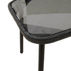Garten Essgruppe mit Kissen 2 pcs Schwarz Poly-Rattan