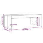 Couchtisch Schwarz Eichen-Optik 102 x 50 x 35 cm Holzwerkstoff