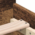 Bettgestell ohne Matratze Altholz-Optik 75x190 cm Holzwerkstoff