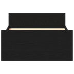Bettgestell ohne Matratze Schwarz Eichen-Optik 75x190 cm