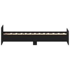 Bettgestell ohne Matratze Schwarz Eichen-Optik 75x190 cm