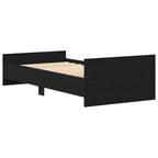 Bettgestell ohne Matratze Schwarz Eichen-Optik 90x200 cm